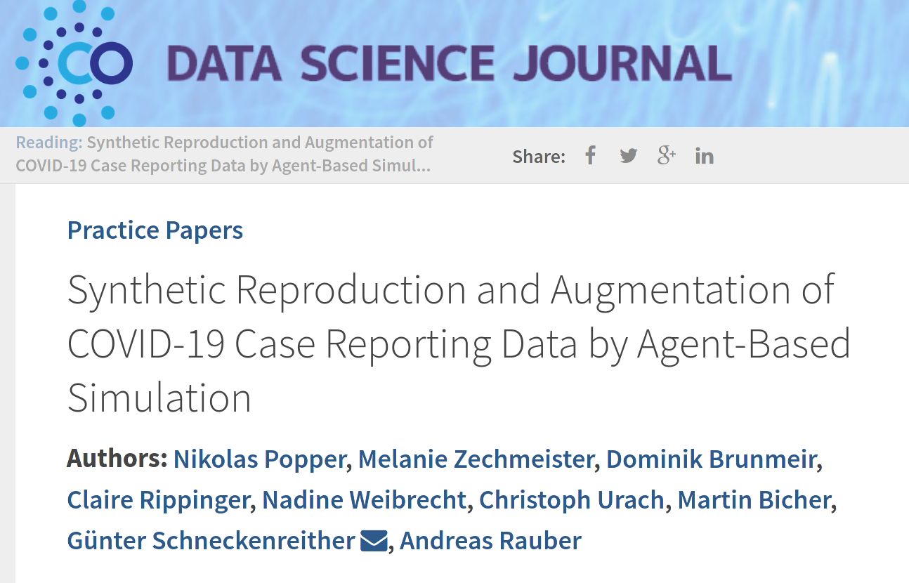COVID-19: Neues Paper im Data Science Journal publiziert